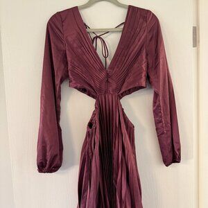 Abercrombie Giselle Pleated Cutout Mini Dress Small (Tall)